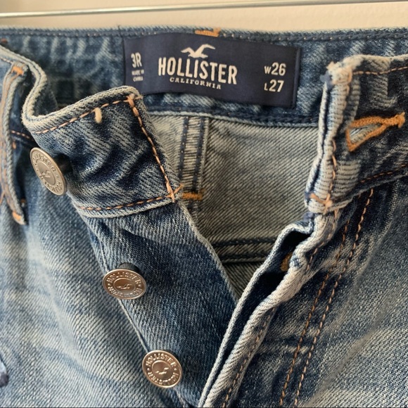 High Rise Vintage Straight Button Fly Ripped Jeans - Picture 6 of 14